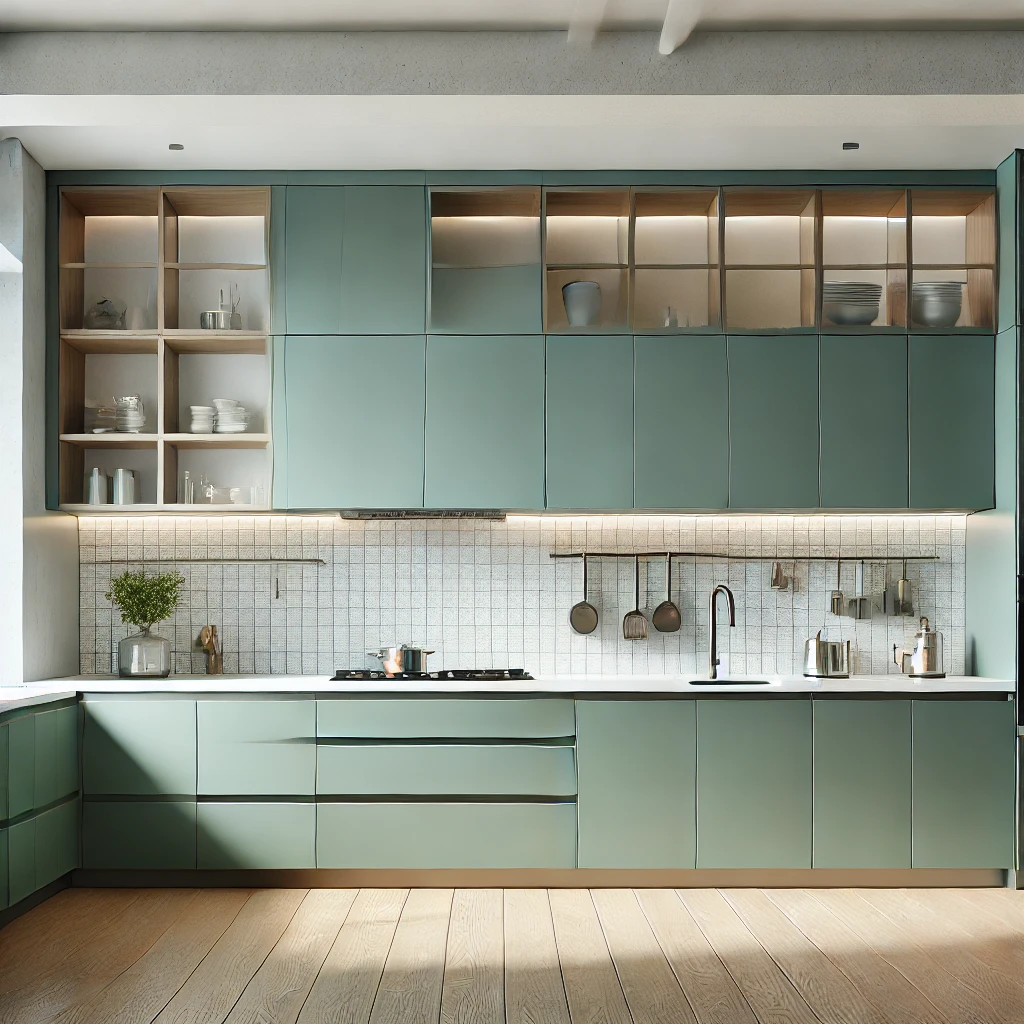NEPATHYA sleek seafoam modular kitchen.1