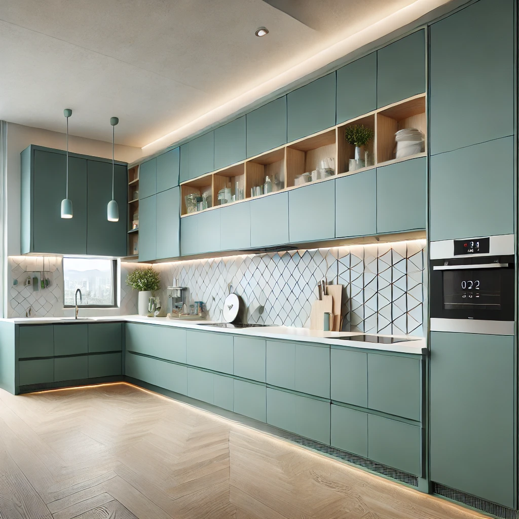 NEPATHYA sleek seafoam modular kitchen.2